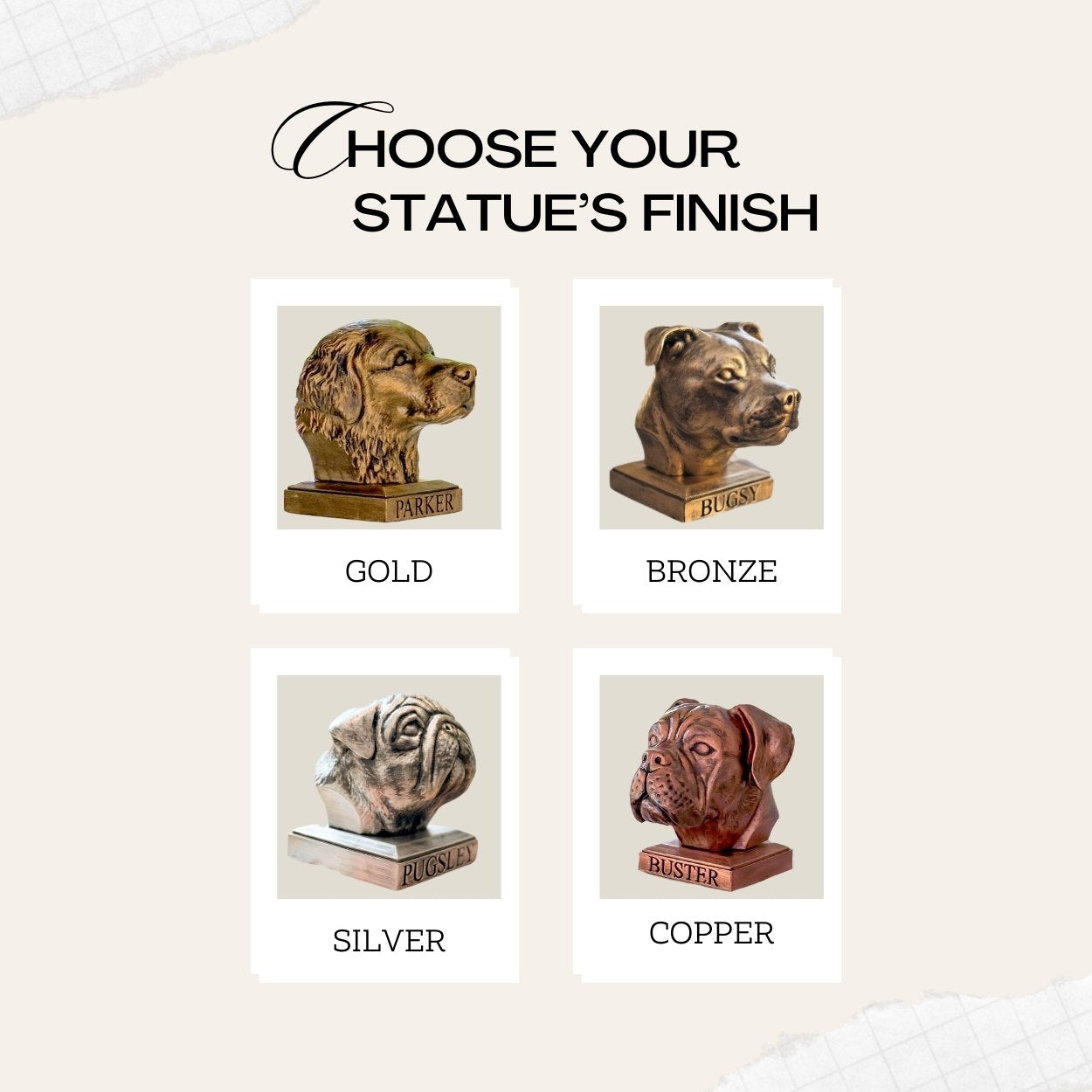 Personalized English Bulldog Dog Statue