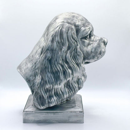 Personalized Cavalier King Charles Spaniel Dog Memorial Statue