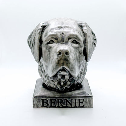 Personalized Saint Bernard Dog Statue