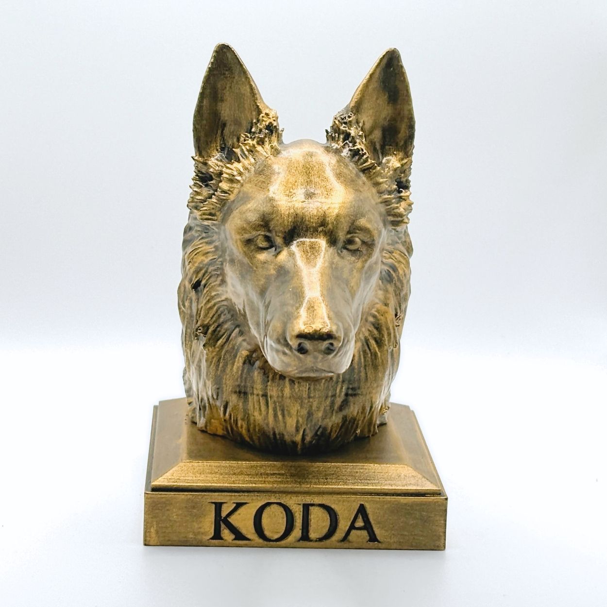 Personalized German Shepherd Dog Memorial Statue