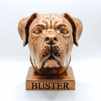 Personalized Boxer Dog Memorial Statue