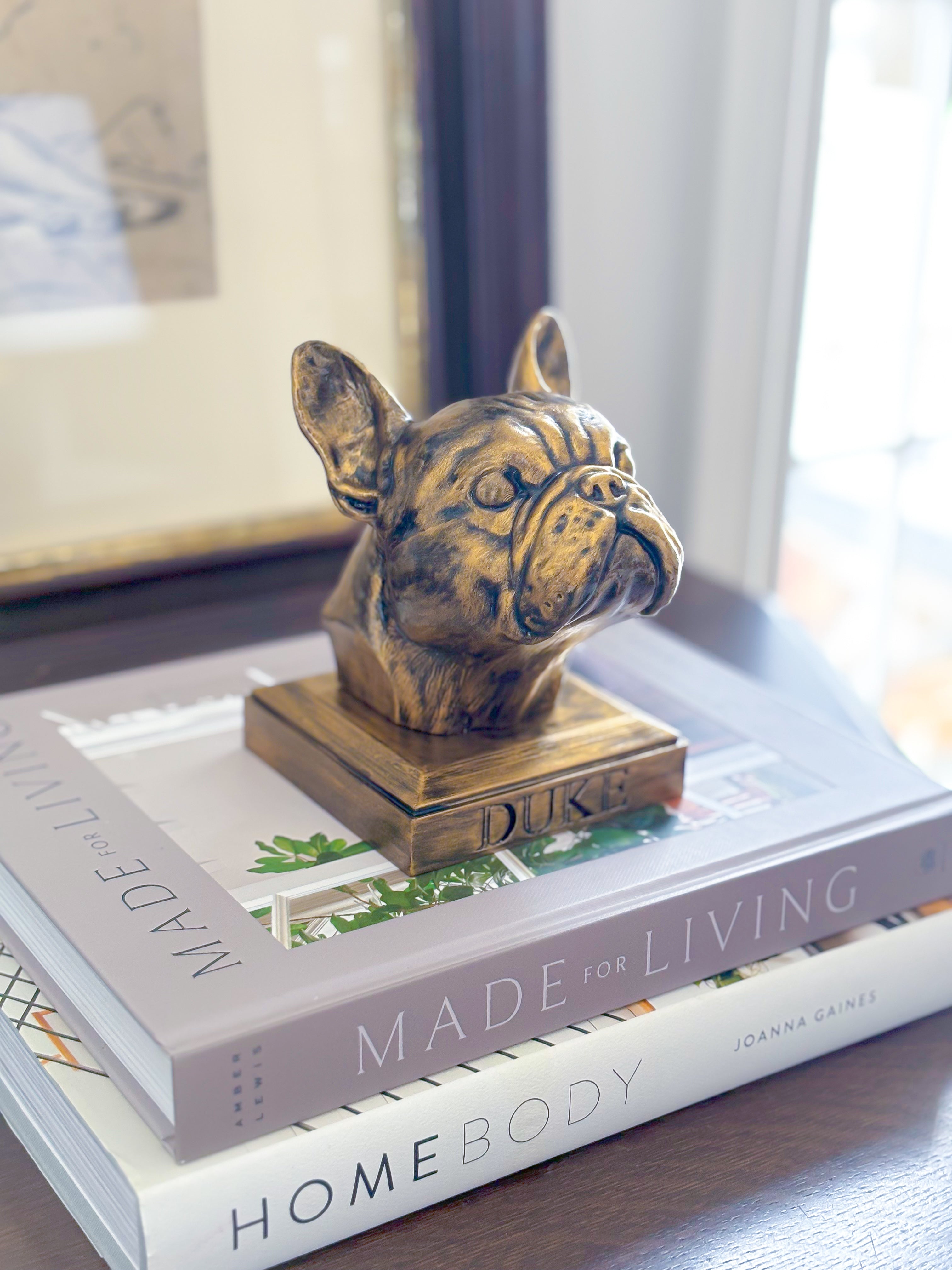 Personalized French Bulldog Dog Memorial Statue