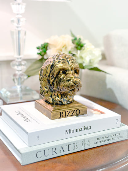 Personalized Golden Doodle Dog Statue