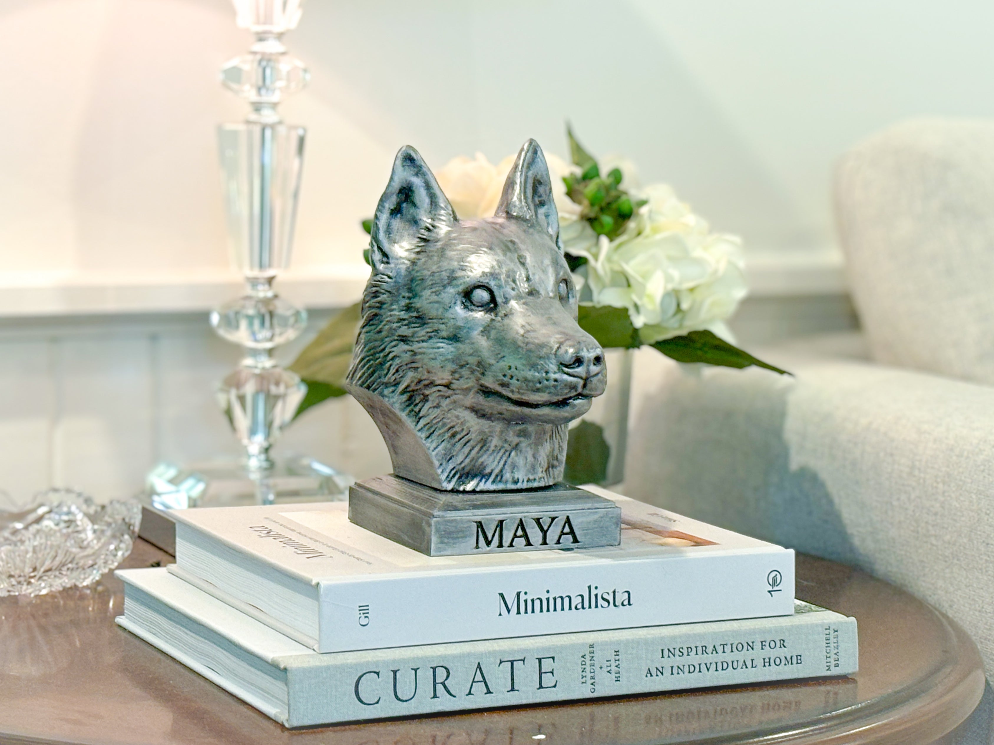 Personalized Husky Dog Statue