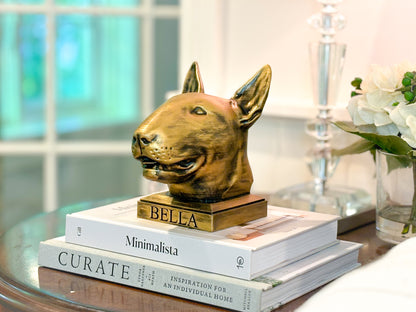 Personalized Bull Terrier Dog Statue