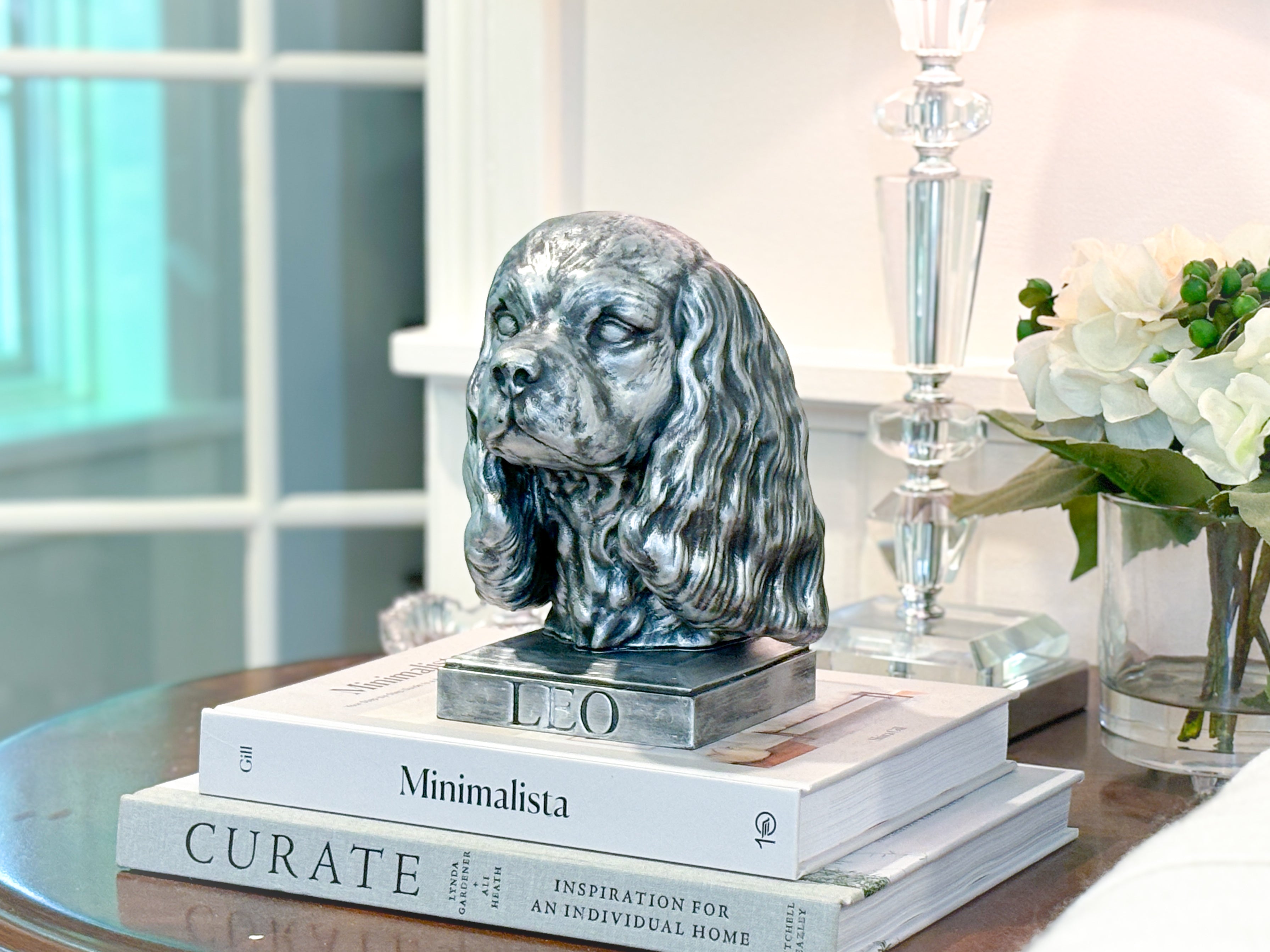 Personalized Cavalier King Charles Spaniel Dog Memorial Statue