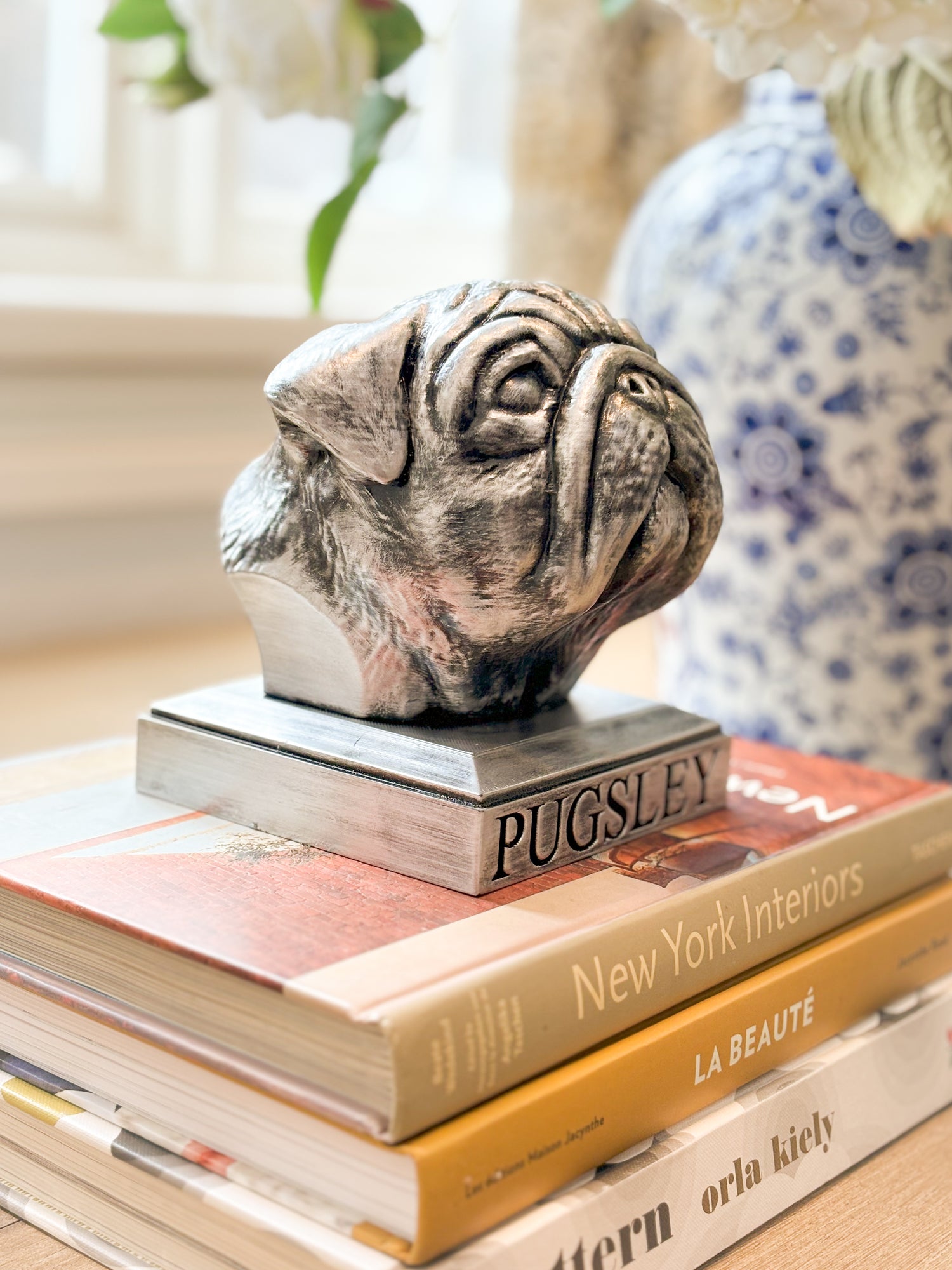 Personalized Pug Dog Memorial Statue