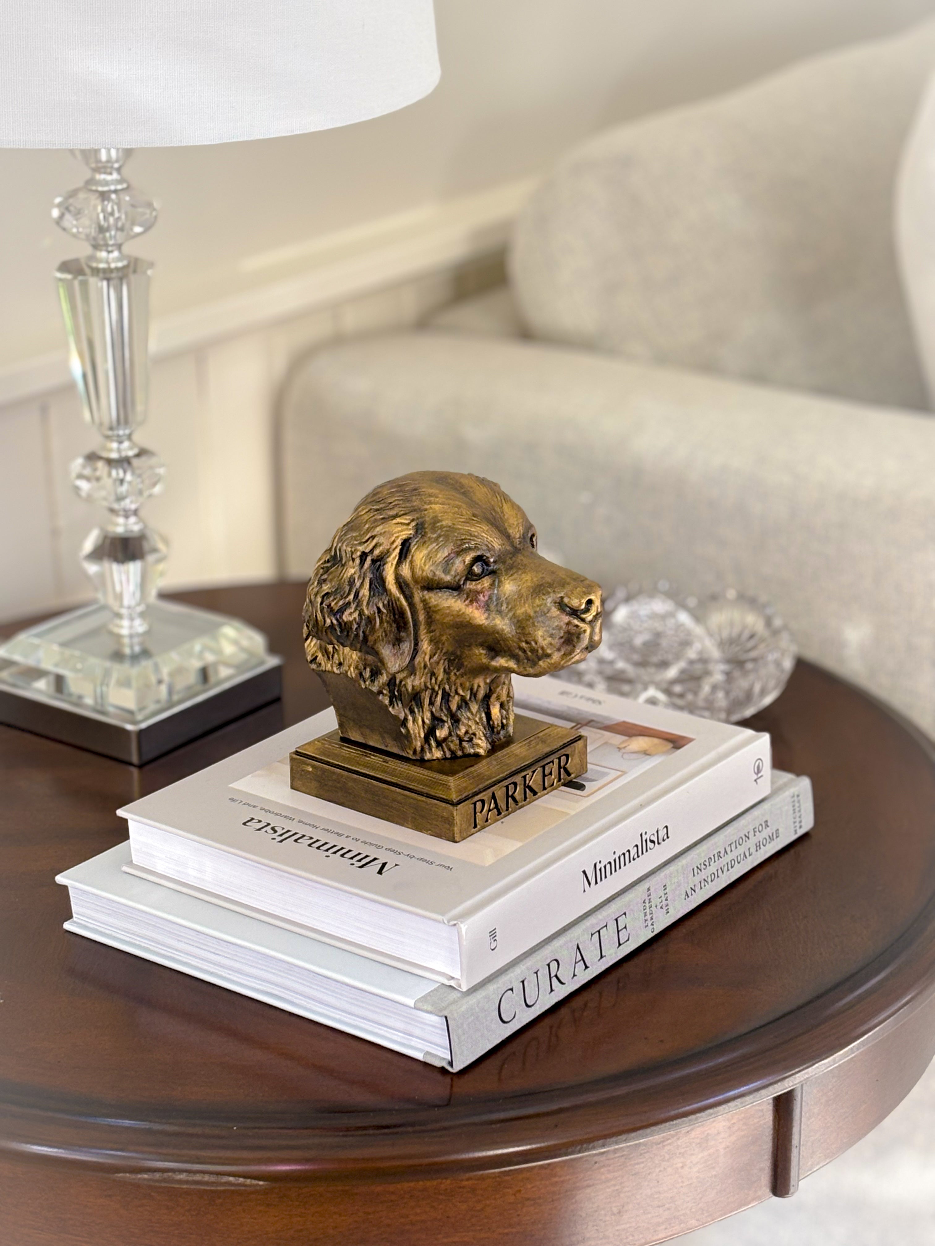 Personalized Golden Retriever Dog Memorial Statue