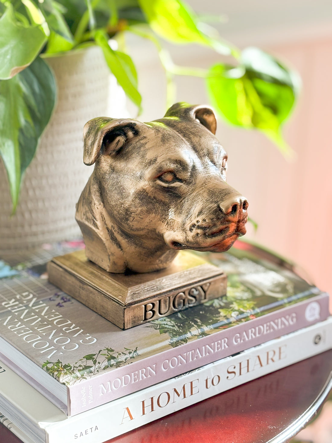 Personalized Staffordshire Terrier Dog Memorial Statue